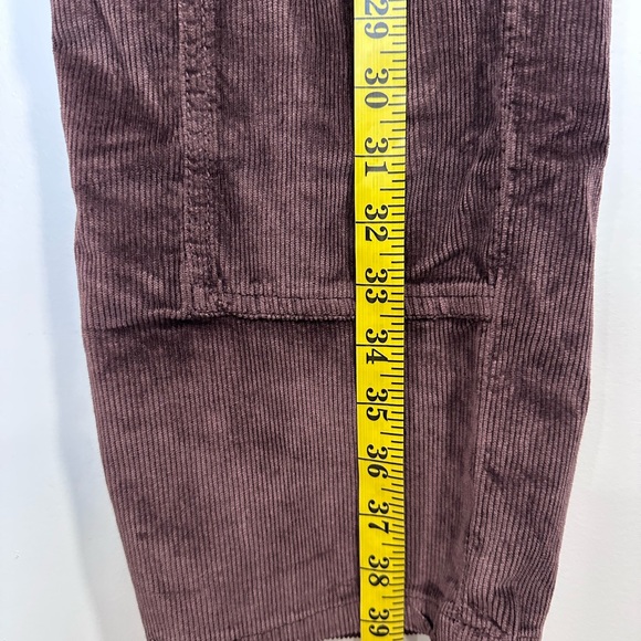 Free People Risk Taker High Rise Straight Leg Corduroy Brown Pants Size 27 NEW - Picture 7 of 12